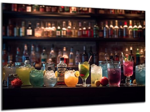 Munera Design - Bild 40x60 - Cocktails Theke - Wand-Bilder Küche Ess-Zimmer