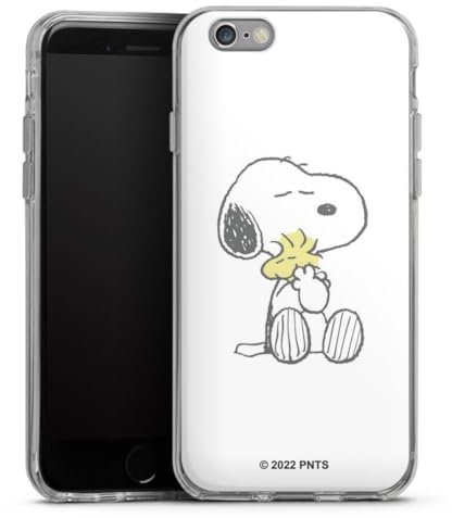 DeinDesign Silikon Hülle kompatibel mit Apple iPhone 6 Case transparent Handyhülle Peanuts Snoopy Liebe