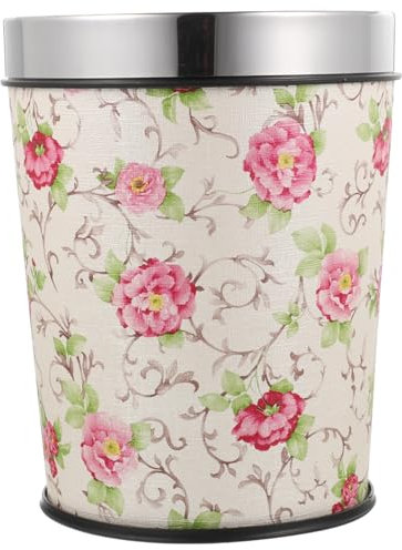 GREENADSCAPE Sturdy Plastic Trash Container Bathroom Waste Bin Portable Garbage Bucket for Home