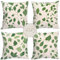 Grün Outdoor Kissen Wetterfest Kissenbezug Wasserfest Sofakissen Wasserdicht Atmungsaktiv Kissenbezug 35x35 cm 4er Set Blatt Kissenbezüge Outdoor Dekokissen for Garten Zimmer Deko Wohnzimmer -66