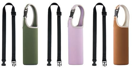 Hoshisea 3 Pièces Housse Gourde Isotherme, Manchon de Bouteille en Néoprène, Housse Gourde Isotherme Neoprene Antidérapant, pour la Protection des Bouteilles D'eau à L'école, Travail, Gymnase, Voyage