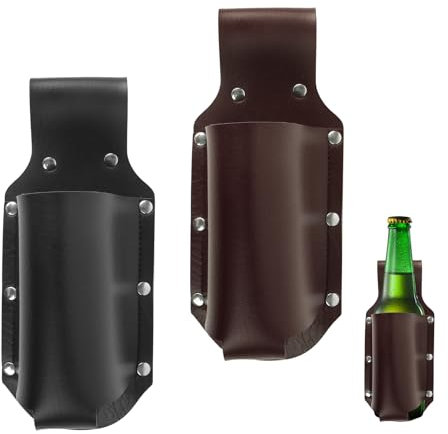 2pcs Biergürtel Bierhalter, PU Flaschenhalter Gürtel Bierflaschenhalter Bierholster Bier Holster Bierdosen Bier Dose Getränkehalter Bier Rucksäcke Getränkehalter Gürtel Portable Biergürtel