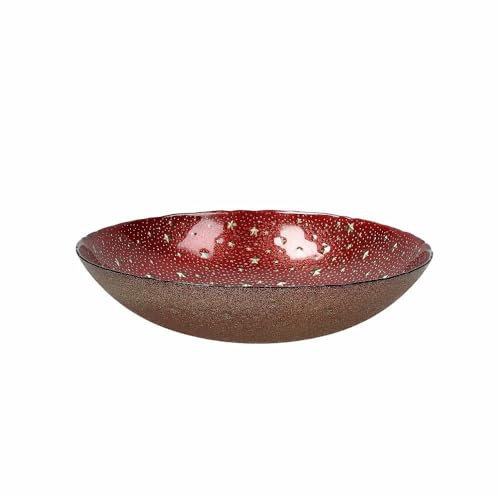 iperbriko Piatto a Servizio Fondo 30x7 cm Vetro Rosso