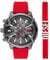 Diesel Herren Analog Quarz Uhr mit Silikon Armband DZ4673SET