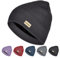 Sukeen Wasserabweisende Winddichte Beanie Wintermütze Herren Damen Mütze Herren Strickmütze Warme Beanie mit Polarfleece Warmem Futter, Unisex-Strickmütze für Outdoor-Sport Laufen Radfahren–Schwarz