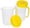 1 Satz Flasche Kaltes Wasser Karierter Teekessel Krug Trinkkrug Große Wasserflasche Saftgläser Mit Deckel Für Den Kühlschrank Teekrug Plastik Yellow Wiederverwendbar 2st JECOMPRIS
