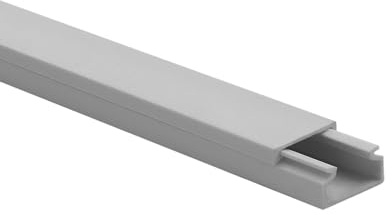 KOMIB - KK2010LG-10M Kabelkanal 20 x 10 x 2000mm Grau (Lichtgrau) 10 Meter - 5 x 2m / VDE