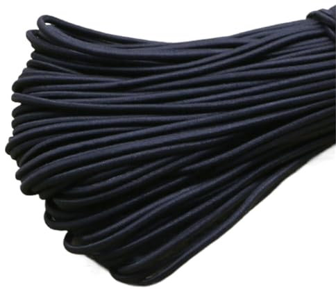 Cinta elástica, Rollos de Cinta elástica for Coser cinturillas, cordón de Borde de 1,0-6,0 mm de Alto, cordón de Goma Redondo for joyería y Accesorios de Bricolaje, 5 Metros(Black,5 Meters 5mm)