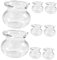 Sosoport 8 Stück Miniatur-Aquarium Dollhouse Fish Tank Fischschüsselspielzeug Mini-Fischschalen Kleiner Fischtank Mini-Aquarium Glas Transparent