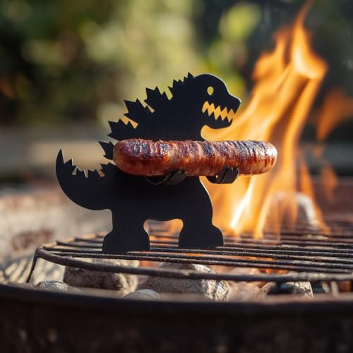 Stainless Steel Monster BBQ Sausage Holder, 2025 New Creative Standing Man Sausage Barbecue Rack Funny Shape Metal Hot Dog Grill Holder, Barbecue Cooking Gadget for Camping Outdoor Picnic (Monsters)