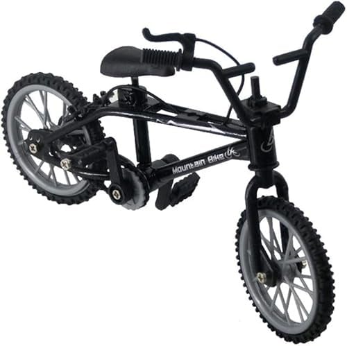 Pchnfei Schwarze 1/18 Druckguss-Actionfigur, Spielzeug, Mini-Finger, Mountainbike, Fahrrad, Kunst, Handwerk, Desktop-Dekoration, Fingerräder