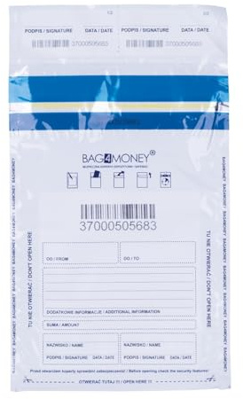 OFFICE PRODUCTS Safebags Sicherheitsbeutel / 50 Stück/Weiß/ A5/ 150 x 220 mm/Auswurfsicher/Für den Transport von Bargeld und Wertsachen/Einzeln nummeriert