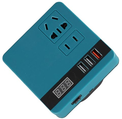 Jelquix Onduleur de Voiture Portable, Convertisseur DC vers AC, Onduleur d'affichage de Tension 120 W avec Charge Rapide Intelligente, Idéal pour Le Travail en Extérieur et Les Appareils Ménagers