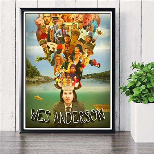 Wes Anderson Film Charaktere Poster Und Drucke Wandkunst Dekorative Bild Leinwand Malerei Für Wohnzimmer Wohnkultur Ungerahmt 40X60 cm Ohne Rahmen