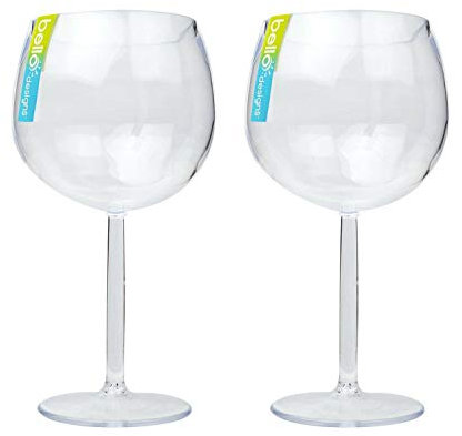 Gin Glasses Plastic Drinking G&T Tonic Cocktail Balloon Bar 600ml Wine Drinks (2)