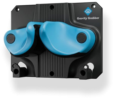 Gravity Grabber Ultimate Ski & Snowboard Wandhalterung - Passt zu jedem Ski/Snowboard - für Schadensfrei Lagerung von Rocker, Tips, Tails - 1x – Cyan