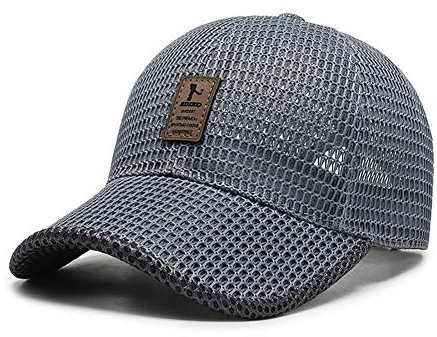 Adantico Unisex Baseball Cap Mesh Kappe für Damen Herren im Sommer (Dunkel Grau)