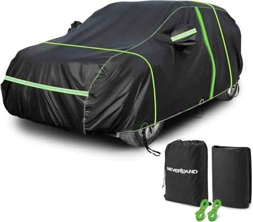 Autoabdeckung Vollgarage SUV - Auto Abdeckplane Abdeckplane für Winter Outdoor & Indoor - wasserdichte Autogarage PEVA Reißverschluss und Reflexionsstreifen - Autoabdeckung 0utdoor XL 510*200*180 CM
