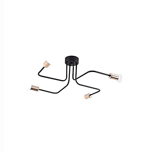 MTYYJS Lustres, Lustres Ménagers, Style Industriel E27 Plafonnier En Métal Pour Bar Café Couloir Chambre/Rose Gold/4