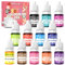 Lebensmittelfarbe Gel -12 Farben Gel Konzentrierte Lebensmittel Farben Set für Kuchen Backen, Macaron, Fondant, Kekse - Food Colouring für Kuchendekoration, DIY Seifen, Zuckerguss - 6 ml je