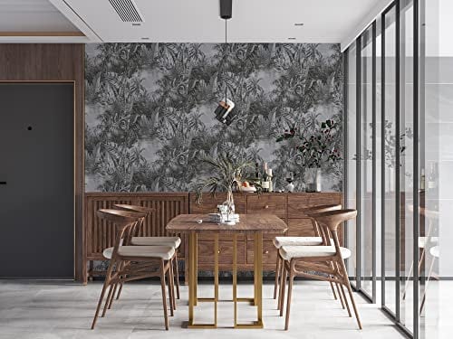 Livingwalls My Home My Spa Jungle Wallpaper Grey 383564 Non-Woven Wallpaper Vintage Living Room 10.05 x 0.53 m Made in Germany