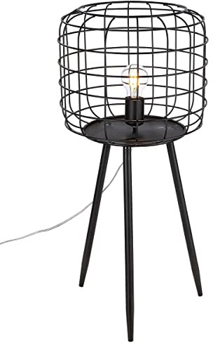 GILDE Metall Bodenlampe Basket schwarz