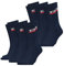 Levis Herren Socken Regular Cut 120SF SPRT LT 6er Pack Crew Sportsocken Baumwolle 35-38 39-42 43-46 Schwarz Weiß Blau Grau, Größe:35-38, Farbe:Dress Blue (002)