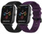 Yishark 20mm Correas de Repuesto para Amazfit GTR 42mm / Amazfit GTS 2 Mini/GTS 2 / GTS 2e / Amazfit Bip/Bip Lite/Bip S/S Lite/Bip U (Negro + Morado)