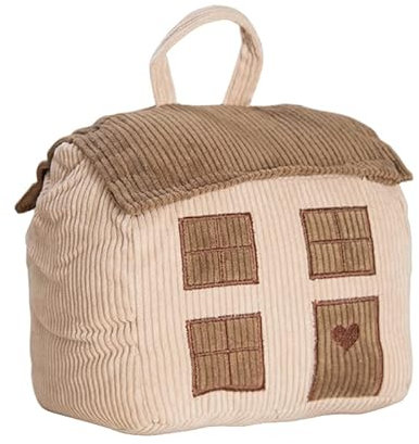 Virsus Fermaporta CASA da pavimento 9862, accessorio decorativo, fermaporte in poliestere peso 1,2 kg con imbottitura pesante, per porte e finestre (Rosa con dettagli Marrone)