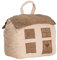 Virsus Fermaporta CASA da pavimento 9862, accessorio decorativo, fermaporte in poliestere peso 1,2 kg con imbottitura pesante, per porte e finestre (Rosa con dettagli Marrone)