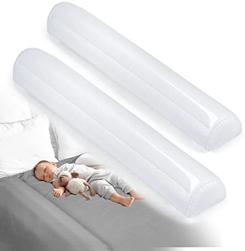 [2er-Pack] Rewondah Reise-Bettgitter für Kleinkinder,Aufblasbare Bettgitter, aufblasbare Bettumrandung für Kinder,Kleinkind-Bettgitter für Full-, Queen-,Tragbares Bettgitter für Zuhause, Hotelreisen