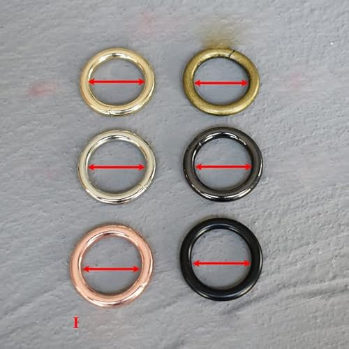 20 mm 1 Stück Metall verstellbare D-Ring-Gürtelschnalle für Rucksäcke, Schuhe, Tasche, Katzenleine, Hundehalsbandschnallen, DIY-Zubehör, 20 mm, Roségold, O-Ring (8 g)