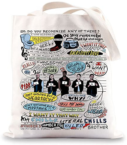 BWWKTOP Brooklyn Comedy TV Show Tote Bag Jack Fans Geschenke I Want It That Way inspirierte Schultertasche für Frauen Mädchen, 12345 Tg