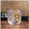 Uziqueif Wassergläser Weißweingläser Trinkgläser Saftglas Tee-Gläser, 100ml Kreative Glas Buddha Kopf Wasserschale Tasse, Perfekt für zu Hause Restaurant und Party,Gold