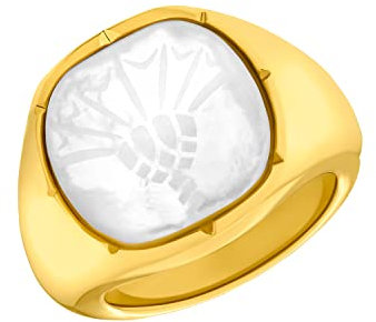 Joop! Damen-Damenring Edelstahl 1 Perlmutt 60 Gold 32024528