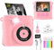 YORKOO Fotocamera istantanea per bambini con carta fotografica, fotocamera digitale HD 1080P per ragazze, regalo creativo per bambini dai 4 ai 10 anni, videoregistratore, scheda SD da 32 GB, rosa