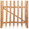 VOSS.garden Gartentor für Staketenzaun, Holztür aus Haselnuss 100x100cm, Abstand 7-9cm, Gartenpforte, Gartentür