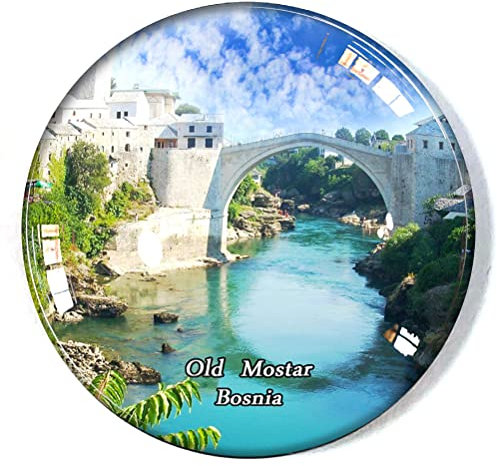 Old Mostar Bosnien Kühlschrankmagnet Kühlschrank Gefrierschrank Magnet Souvenir Dekoration Magnet Aufkleber Glas Handwerk