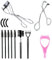 DALAETUS 13 Stück Wimpernzange Set, Classic Wimpernzange mit Silikon-Pad, Stahl-Wimpernbürste, Wimpernkamm, Einwegbürsten, Hilfsclip, Professionelle Wimpernzange aus Edelstahl für Frauen