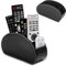 HOMURY 1 supporto per telecomando nero: organizer da scrivania con 5 tasche, accessori da scrivania, organizer da scrivania in pelle PU per telecomandi, cancelleria, quaderni, penne