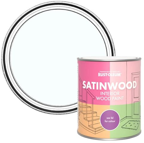 Rust-Oleum Blue Satinwood Interior Wood Paint - Icecap 750ml