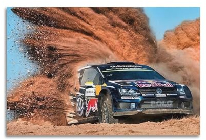 HUANA Poster Extreme Sports Offroad-Motor-Rallye, Motiv: Dakar, Rallye, Polo, WRC, dekoratives Gemälde, Leinwand, Wandposter und Kunstdruck, moderne Familienschlafzimmer-Dekoration, Poster, 40 x 60