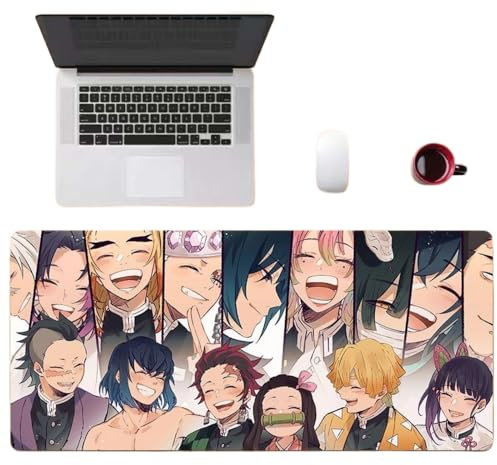 Demon Slayer Game Mouse Pad Mat- Professional XXL PC Desk Pad- Keyboard & Mouse Accessory,Extended Anti-Slip Rubber Mouse Mat (type2, 800 * 300 * 3mm)