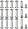 VooGenzek 15 Pièces Φ8 Connecteur d'armoire Connecteur avec M6 Vis, FiletéVis de Raccordement pour Meubles, Vis de connexion Acier Nickelé, Vis Assemblage Meuble, pour Jonction Meuble