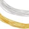 BENECREAT 40 Grams 2 Colors French Bullion Wire, 0.8mm 20 Gauge Flexible Metal Coil Wire, Metallic Thread for Embroidery Projects Beading Jewelry Making, Glossy