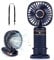 Ventilador de mano, 20 horas + ventiladores de mano USB portátiles recargables con 5 velocidades y pantalla de alimentación, ventilador de escritorio con pilas, pequeño ventilador personal con base,