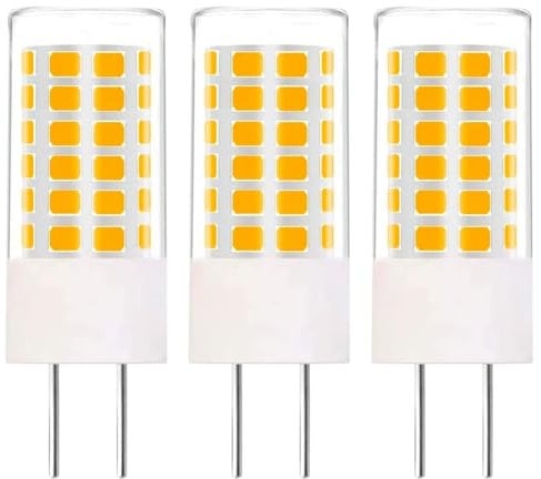 noobibaba GY6.35/G6.35 Lampadine LED 12V 4W, bianco caldo 3000K, ricambio 35W GY6.35/G6.35 alogena per luce percorso orizzontale, lampada a sospensione da cucina, non dimmerabile, 3 pezzi