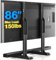 Rfiver Table Top TV Stand with Height Adjustable TV Legs, TV Stands Base with Cable Management for Most 24 to 86 Inch Flat or Curved TVs, Steel TV Feet Holds up to 150 lbs, Max VESA 800x600mm, Black