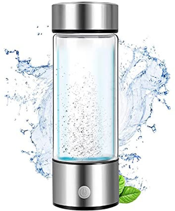 420ML Wasserstoff Generator Wassergenerator Wasser Lonisator mit PEMund SPE-Technologie USB,Wasserstoff-Wasserflasche asserstoff Konzentration 800-1200PPB Ionisator Flasche,Anti Aging Wasserionisator