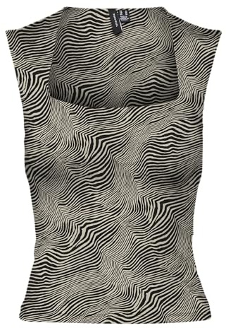 VERO MODA Damen Vmmillion Sl Square Neck Top JRS Noos Vmmillion Sl Square Neck Top JRS Noos (1er Pack)